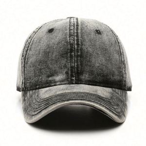 Casquette de baseball non structurée à 6 panneaux, style classique, avec logo brodé, effet délavé, pour la vente en gros BSCI - Product Image 2