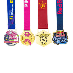 Оптовая продажа, американский марафон, бег, футбол, карате, спортивные медали, рак груди, подвесные медали, медальон с эмалью - Product Image 3