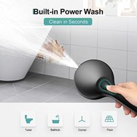 Pomme de douche à main haute pression entièrement noire à 9 réglages avec douchette de lavage arrière avec tuyau et support