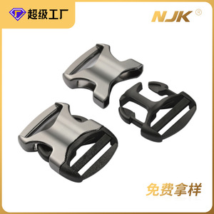 หัวเข็มขัดล็อคอัตโนมัติ Jiuyuan ทำจากโลหะผสมสังกะสี สีดำและสีเงิน สำหรับกระเป๋า กระเป๋าถือสัตว์เลี้ยง สายรัดรองเท้า สปริง 2023 - Product Image 5