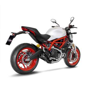 LV-10 sistema di scarico della motocicletta completamente nero per DUCATI MONSTER 797 2017-2020 modello 18846 - Product Image 2