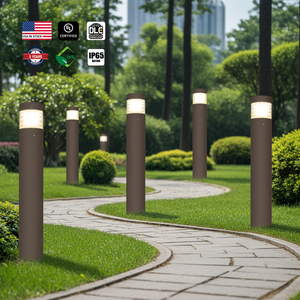 Lampe de jardin en aluminium AC 14W, IP65, étanche, moderne, lampadaire LED extérieur, éclairage de chemin, contrôle par capteur de lumière, garantie de 5 ans - Product Image 1