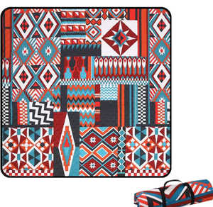 Alfombra de Camping Portátil Estilo Boho OEM con Correa de Transporte, Manta de Camping Impermeable y Resistente a la Humedad, Engrosada <span class=keywords><strong>para</strong></span> Viajes a la Playa - Product Image 1