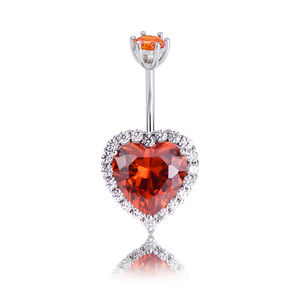 Anello <span class=keywords><strong>in</strong></span> <span class=keywords><strong>argento</strong></span> sterling 925 con cuore d'amore, anello con <span class=keywords><strong>piercing</strong></span> all'<span class=keywords><strong>ombelico</strong></span> placcato <span class=keywords><strong>in</strong></span> rodio <span class=keywords><strong>per</strong></span> gioielli da <span class=keywords><strong>piercing</strong></span> <span class=keywords><strong>per</strong></span> il corpo delle donne - Product Image 3