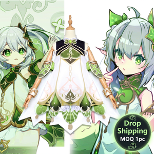 เก็นชิน อิมแพ็ค นาฮิดะคอสเพลย์เครื่องแต่งกายสีเขียวสีขาวชุดเกมอะนิเมะชุดเล่นบทบาทฤดูใบไม้ผลิ 2023 สไตล์ญี่ปุ่นผ้า 14+ - Product Image 1