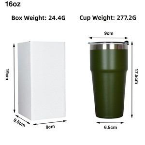 Vaso Térmico de Acero Inoxidable Buck de 16 oz, Taza de Vino con Aislamiento al Vacío de Doble Pared, Tapa Deslizante Transparente, Botella de Agua Personalizable - Product Image 4