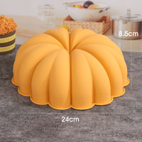 Moule à gâteau en silicone A3615 pour Halloween, 6 cavités en forme de citrouille, non toxique, résistant à la chaleur, durable, de qualité alimentaire, pour la pâtisserie maison, moule DIY