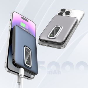 เวสดาร์ 15W <span class=keywords><strong>แบ</strong></span><span class=keywords><strong>ต</strong></span>สำรองแม่เหล็กไร้สาย 5000mAh เครื่องชาร์จพกพาพร้อมสาย USB C และขาตั้ง <span class=keywords><strong>ชาร์จ</strong></span>เร็ว 22.5W สำหรับสมาร์ทโฟน - Product Image 5