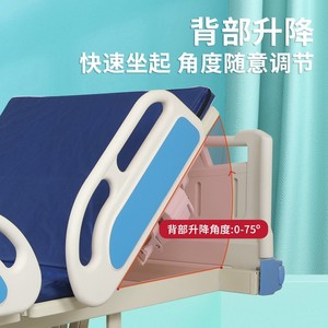 Manual Nursing <b>Bed</b> With Abs Headboard And Footboard For Elderly Care And Rehabilitation Use - Product Image 4