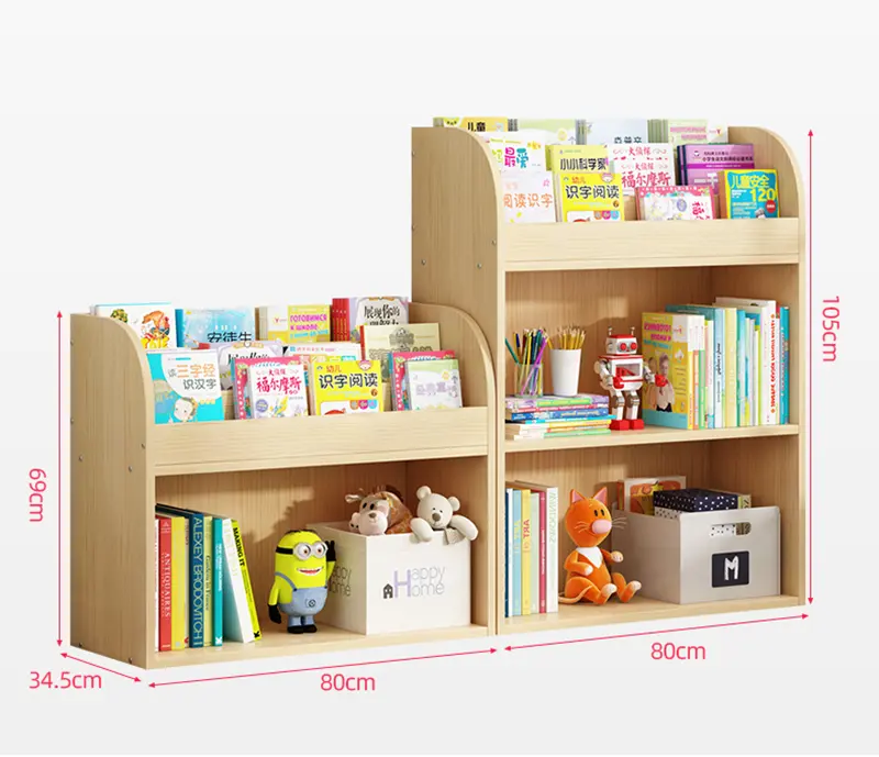 Estante de livros infantil, prateleiras modernas para crianças, <span class=keywords><strong>simples</strong></span>, combinadas livremente, armário de madeira