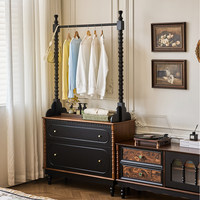 Buffet en noyer de style moderne du milieu du siècle, armoire de rangement géométrique sculptée en bois, meuble de salon