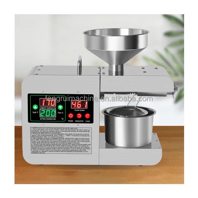 Stainless steel intelligent display high quality oil press seed peanut grain nuts automatic oil press 220v /380v