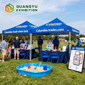 Carpa de <span class=keywords><strong>Aluminio</strong></span> Personalizada de 50 mm y 40 mm, Carpa Comercial Redonda de 10x10 con Puerta y Ventana para Eventos - Product Image 4