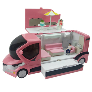 1: modèle de caravane de voyage en alliage à échelle 20, jouets KDW <span class=keywords><strong>Mini</strong></span> moulé sous pression en métal, ensemble de jouets de véhicule de vacances de tourisme - Product Image 3
