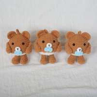 Porte-clés Ours en Crochet Fait Main en Gros, Jouet en Peluche Personnalisé, Charme de Sac Mignon pour Enfants