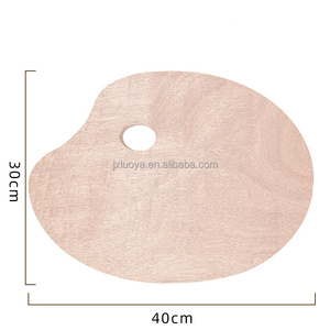<span class=keywords><strong>Palette</strong></span> <span class=keywords><strong>en</strong></span> <span class=keywords><strong>bois</strong></span> inachevée pour artisanat <span class=keywords><strong>peinture</strong></span> plateau de <span class=keywords><strong>peinture</strong></span> d'artiste d'art ovale ergonomique avec trou pour le pouce - Product Image 4