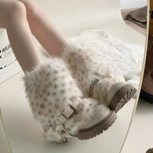 Nouvelles Bottes de Neige Hiver 2026 pour Femme, Doublées en Fausse Fourrure, Épaisses, Semelle Extérieure en Caoutchouc, Semelle Épaisse, Rehaussant la Taille, Bottines Chaudes - Product Image 4