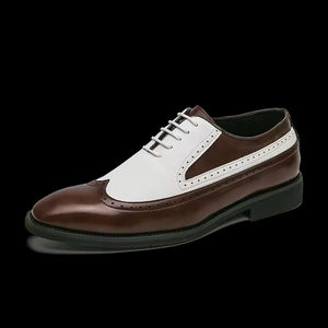 Chaussures habillées décontractées pour hommes en cuir véritable, style Oxford, antidérapantes, à lacets, best-seller, qualité supérieure - Product Image 5