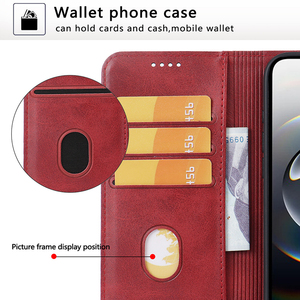 <span class=keywords><strong>Funda</strong></span> de Teléfono Tipo Cartera Plegable Magnética Antihuellas de Piel Sintética PU + TPU con Sensación Premium de Lujo Retro para A36 - Product Image 2