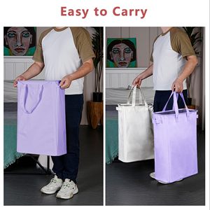 50L <b>Collapsible</b> Laundry Basket with Handles Foldable Clothes Hampers Portable Dirty Clothes Hamper for Dorm College - Product Image 6