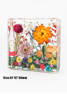 Venta caliente de resina de flor seca Artificial, regalos de lujo, flor real, pisapapeles floral, resina, flor seca, arte de resina - Product Image 4