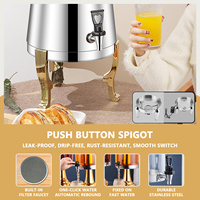 Distributeur de boissons chaudes et froides de grande capacité 13l, urne à thé, distributeur de boissons isolé en acier inoxydable, eau, lait, thé, café