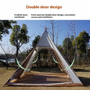 Campeggio all'aperto di lusso tenda piramide indiano Oxford panno con parasole pieghevole baldacchino che accentua lo stile di sonno - Product Image 3
