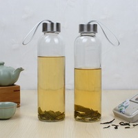 Nouvelle conception 2026 – Bouteille d'eau sport transparente en verre borosilicate haute performance, capacité personnalisable, bouchon à vis, style dessin animé, vente en gros OEM