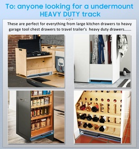 Mở Rộng Đầy Đủ Bóng Mang Ngăn Kéo Trượt Cầu Thang Ẩn Cơ Sở Tủ Theo Dõi Cầu Thang Dưới Nhiệm Vụ Nặng Nề Cho Tủ Im Lặng Ngăn Kéo - Product Image 3