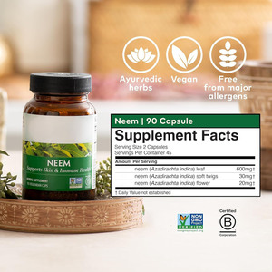 Capsules de <span class=keywords><strong>NEEM</strong></span> pour la santé de la peau, le soutien immunitaire, la purification du sang et la détoxification naturelle, Azadirachta Indica biologique - Product Image 4