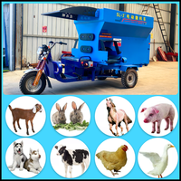 Ferme électrique 3 roues alimentation ensilage mélangeur bétail mangeoire épandeur matériel vivant véhicule d'alimentation