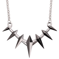 Collier ras du cou en argent avec panthère pour homme, souvenir de film
