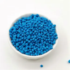الأسمدة الحبيبية الزرقاء عالية الجودة الملونة Npk 12-12-17 حزمة مخصصة للخضروات