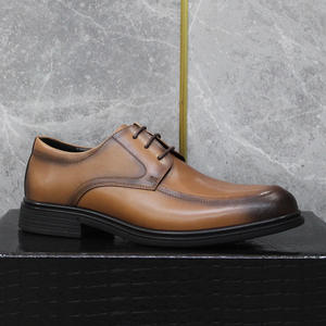 2025 Original cuero de lujo con cordones puntiagudos zapatos de boda formales de negocios transpirables ligeros antideslizantes para hombres - Product Image 5