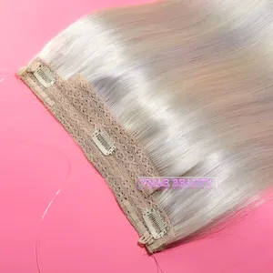 VMAE 100 г необработанные двойные вытянуемые европейские прямые кютикулы необработанные натуральные волосы Remy Halo для наращивания человеческих волос