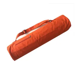 Personalizado con bolsillos de logotipo Correa para el hombro Unisex Tote Canvas Yoga Mat Carrier Mat Gym Yoga Bag con Yoga Mat Hold