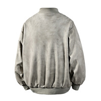 Blouson Bomber en Cuir PU pour Homme Coupe-Vent et Anti-UV Décontracté à Manches Évasées avec Fermeture Éclair et Motif Cœur – Épais pour Printemps/Automne