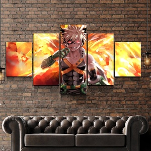 โปสเตอร์อนิเมะอนิเมะอะนิเมะของฉัน,<span class=keywords><strong>Bakugo</strong></span> โปสเตอร์ภาพวาดตกแต่งบ้านทำจากผ้าใบสไตล์ญี่ปุ่น5ชิ้น - Product Image 2
