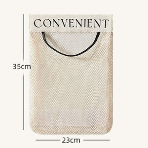 <span class=keywords><strong>Sac</strong></span> de rangement en filet suspendu, organisateur mural de sacs en plastique pour cuisine, pochette en filet multi-usage grande capacité - Product Image 2