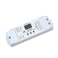 Decodificador de luz de rollo LED a todo color con caja de plástico DMX512 de 1 ~ 4 canales, controlador de transferencia de energía de 2-3 pulgadas