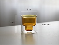 Tasse à thé à double paroi, gobelet en verre personnalisé avec logo, bouteille d'eau, design moderne, gobelet à eau, souvenir, gobelet à eau pour cadeau de fête