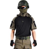 2025 noir multi-poches Camouflage tactique Combat uniforme vêtements grenouille costume en tissu Ripstop respirant