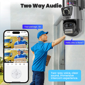 HongGlobal 9MP Video Smart Outdoor PTZ IP Cámara para el hogar ICSee Tres lentes 8X Zoom WiFi Vigilancia CCTV Cámara inalámbrica de seguridad - Product Image 3