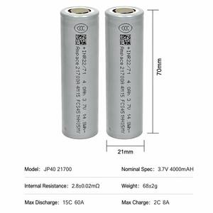แบตเตอรี่ลิเธียมไอออน Ampace 21700 JP40 3.6V 4000mAh 45A จ่ายไฟได้สูงสุด INR21700 ประสิทธิภาพสูง ชาร์จซ้ำได้ ขายดี - Product Image 4