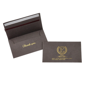 Boîte à cartes en papier kraft avec enveloppe pour emballage de cartes, vente chaude, estampage à chaud UV, noir, carte de crédit VIP, cadeau gratuit - Product Image 2