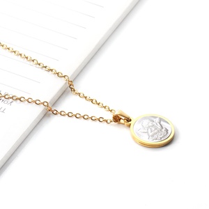 Collar de Acero Inoxidable para Mujer, Joyería Religiosa con Colgante - Product Image 2