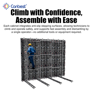 <span class=keywords><strong>Schermo</strong></span> LED Mobile per Palco Esterno Canbest P2.6 P3.9 45 ° <span class=keywords><strong>Schermo</strong></span> LED Curvo a Noleggio per Parete, Display LED 3m X 4m, Video Wall LED - Product Image 6