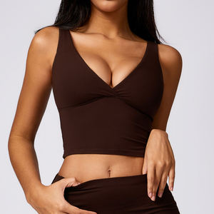 Maßgeschneidertes Reißverschluss-Crop-<span class=keywords><strong>Top</strong></span> für Damen Activewear Sport-<span class=keywords><strong>Top</strong></span> Yoga-Trends Geripptes Slim-Fit Lauf- und Yoga-Oberteil für Damen Activewear - Product Image 3
