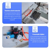 Machine d'emballage pneumatique à scellage arrière pour produits commerciaux de haute qualité : thé, assaisonnements, céréales, chips, maïs, arachides, poudre à lessiver