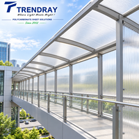 Commande en gros de panneaux de façade en polycarbonate insonorisants et emboîtables pour les toits de couloirs de gares